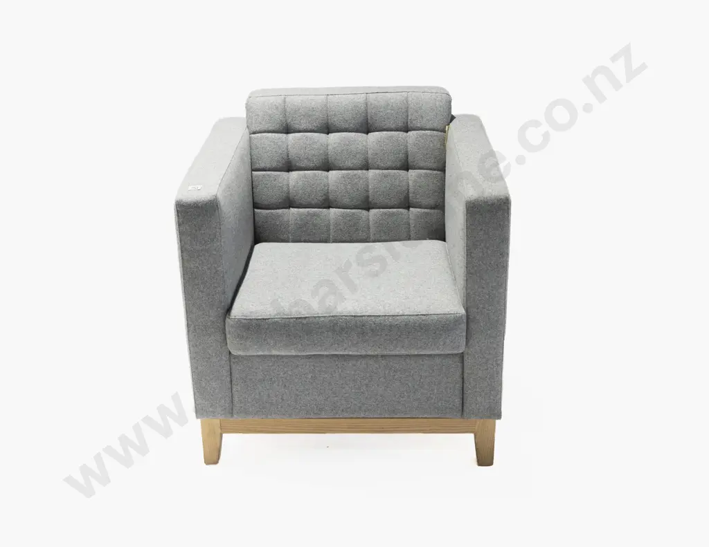 KMS NZ Made Grey Wool Colleridge Lounge Chair Image 1++