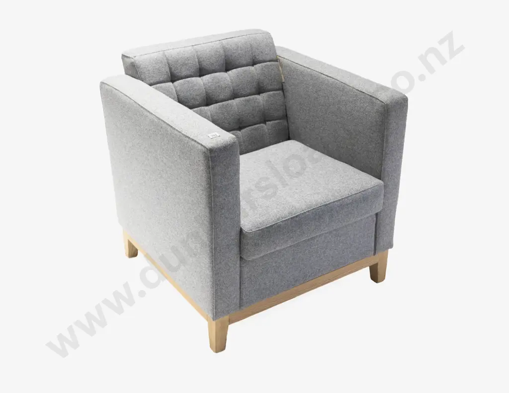 KMS NZ Made Grey Wool Colleridge Lounge Chair Image 1++