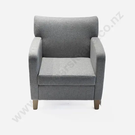 KMS NZ Made Bradshaw Grey Wool Lounge Chair