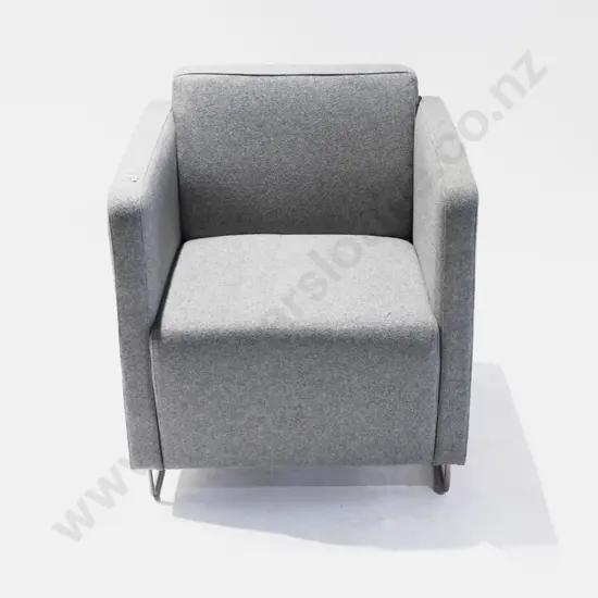 KMS Howden NZ Made Grey Wool Lounge Chair