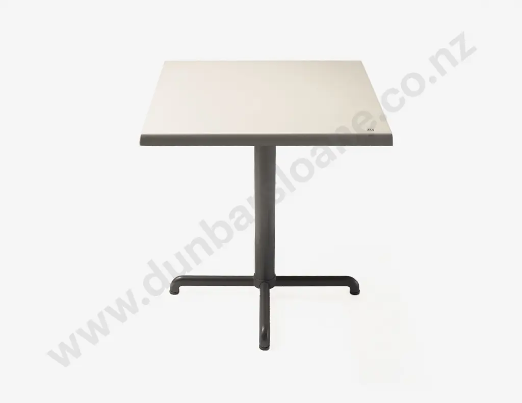 SM France White Square Top Metal Based Cafe Table Image 1++