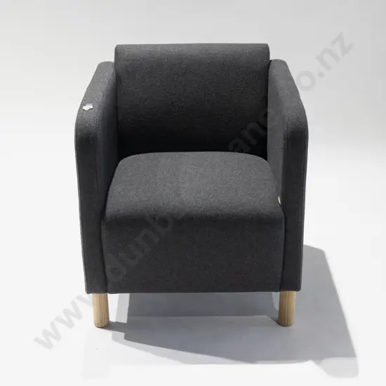 KMS Sutherland NZ Made Charcoal Grey Wool Lounge Chair