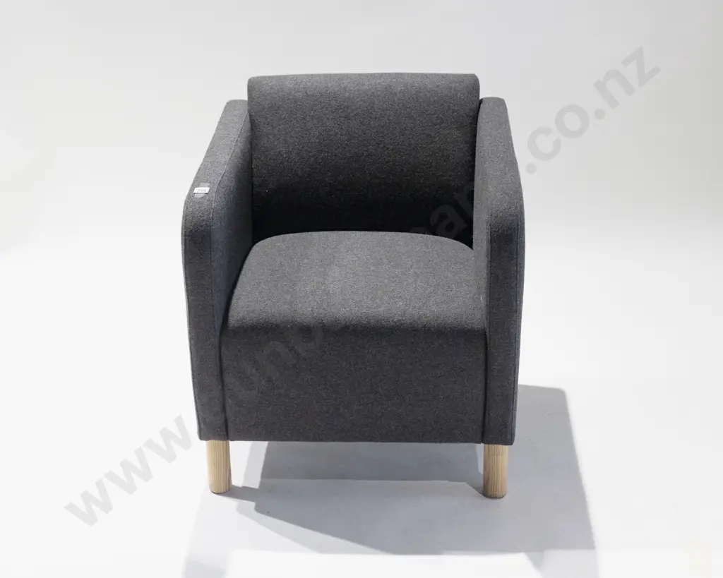 KMS Dusky NZ Made Charcoal Grey Wool Lounge Chair Image 1++