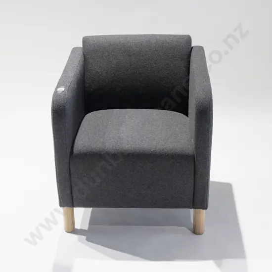 KMS Dusky NZ Made Charcoal Grey Wool Lounge Chair