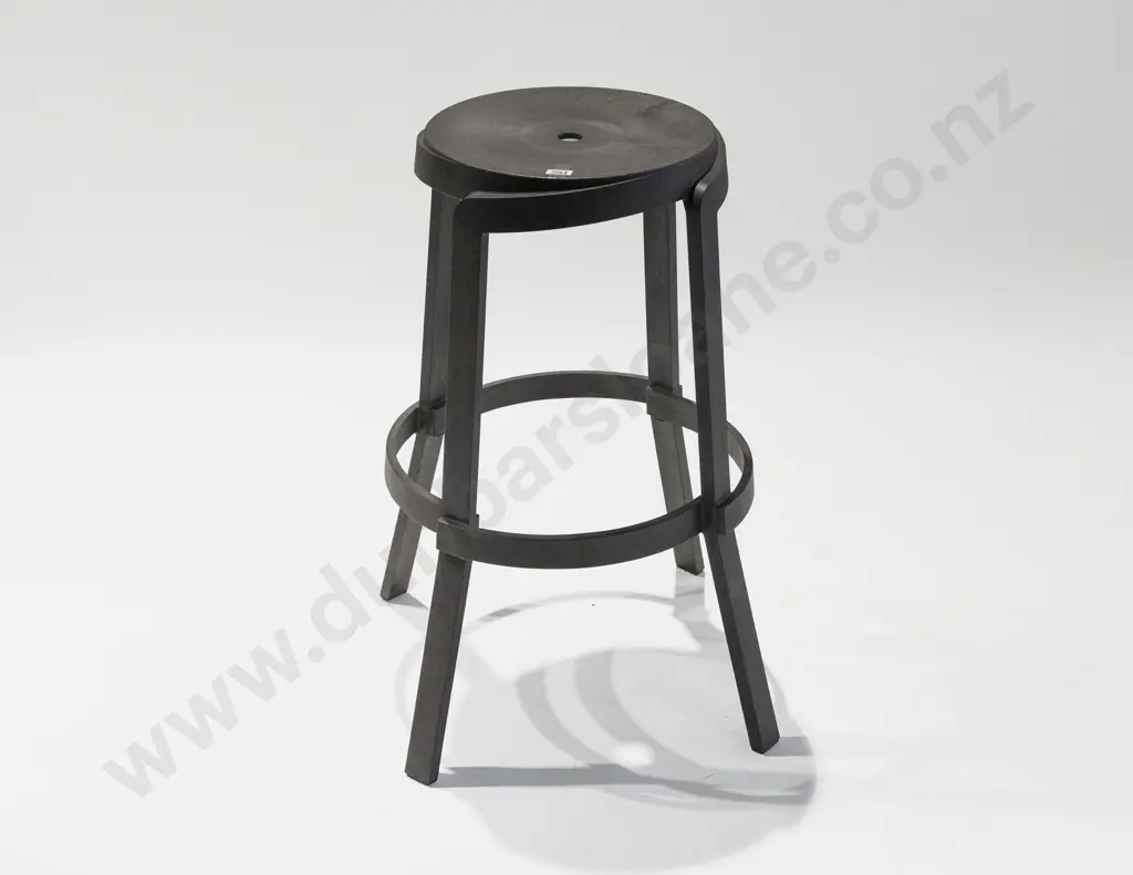 Grey Plastic Bar Stool Image 1++