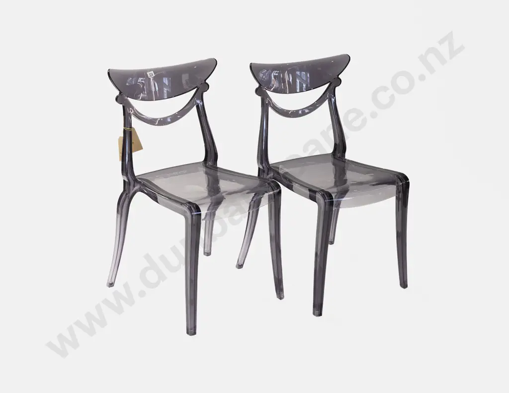 A Pair of Alma Marlene Clear Chairs Image 1++
