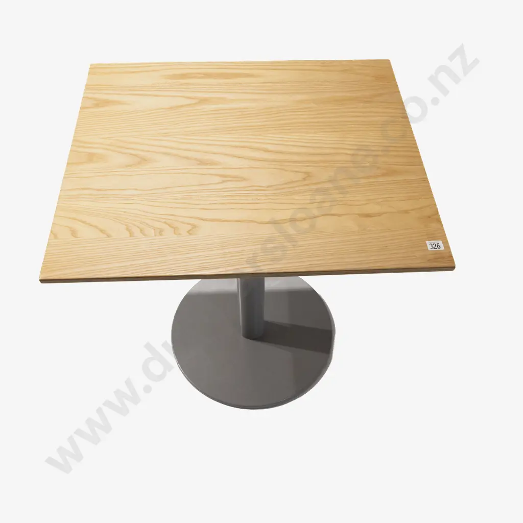 KMS Spin Ash Square Top Metal Based Cafe Table Image 1++