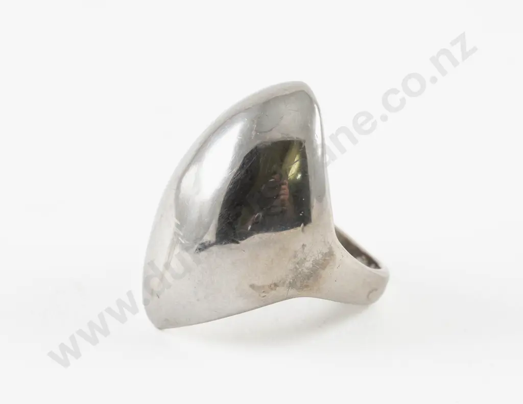 Silver Plated Large Dome Ring Image 1++