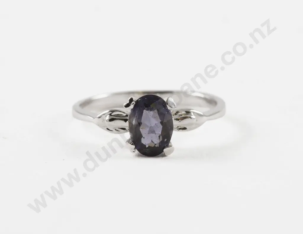 S/S Single Blue Crystal Ring Image 1++