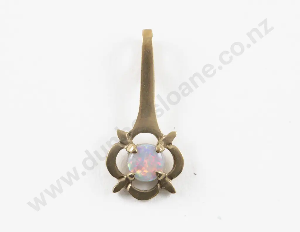 9ct Single Opal Pendant Image 1++