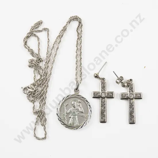 S/S St Christopher Pendant