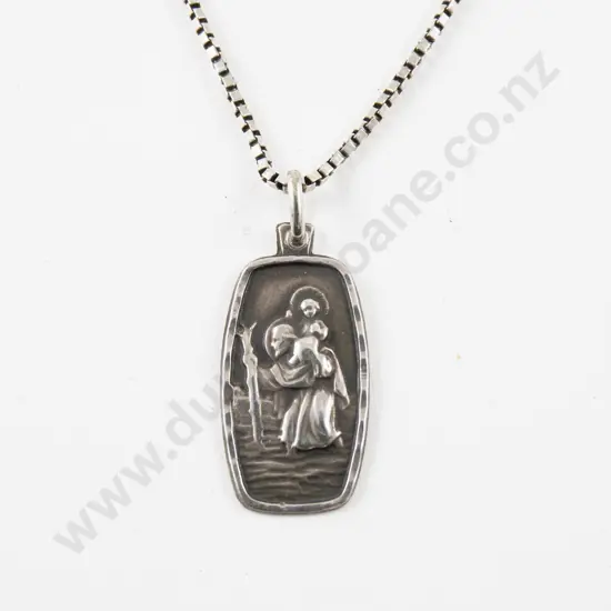 S/S St Christopher Pendant