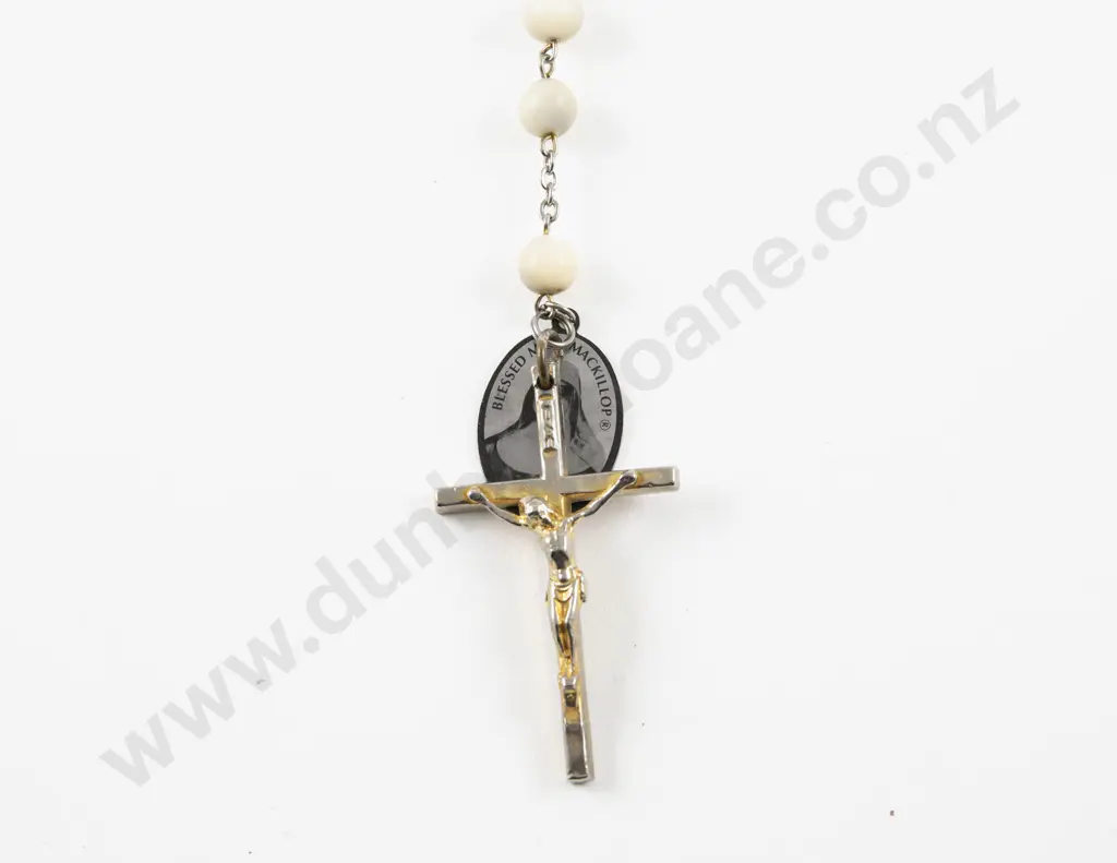 Vintage Imitation MOP Rosary Image 1++