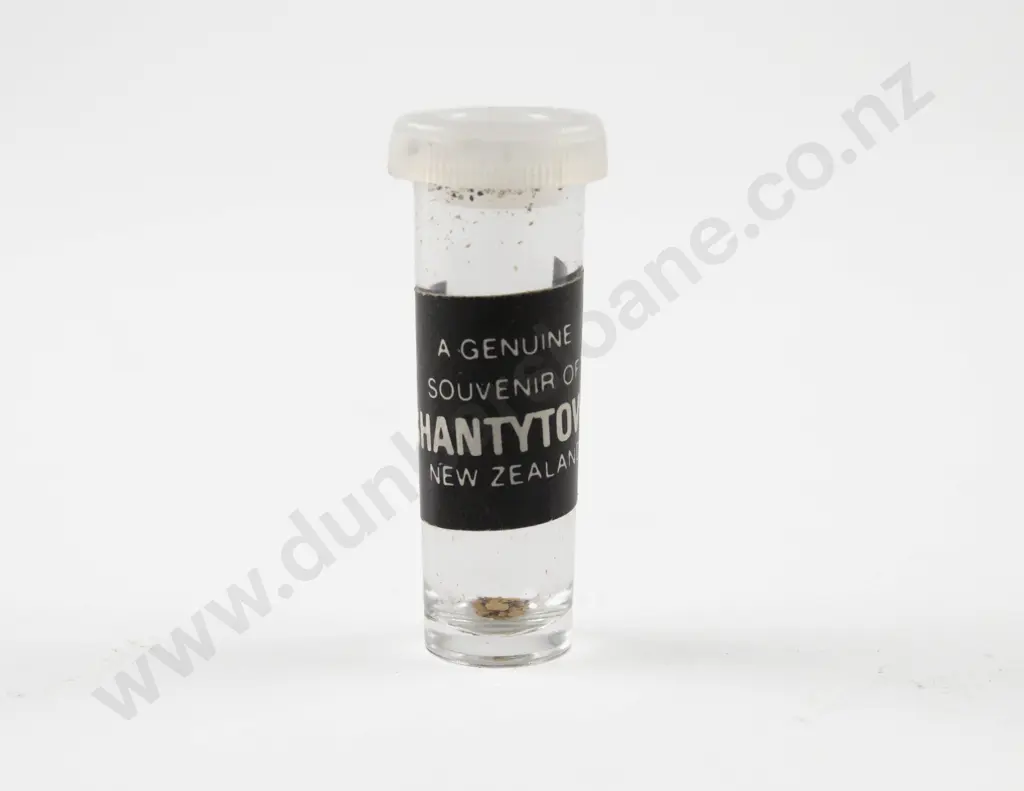 A Souvenir of Shantytown NZ Gold Nugget in Jar Image 1++
