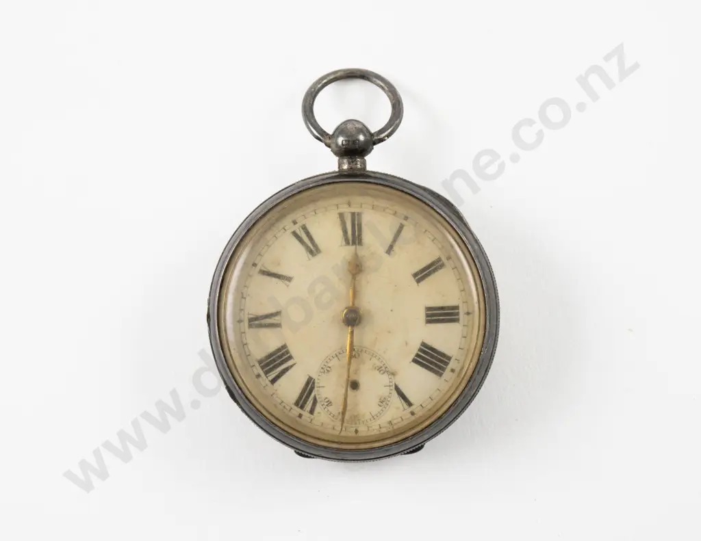 S/S Open Faced Key Wind Pocket Watch Image 1++