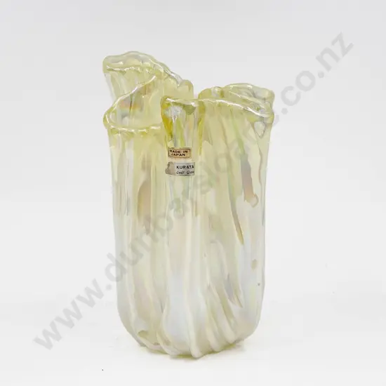 Kurata Japanese Lustre Art Glass Vase