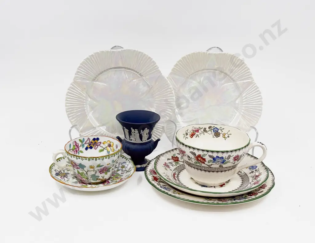 Copeland Spode China Trio together with Hammersley Cup & Saucer and Small Jasperware Vase Image 1++