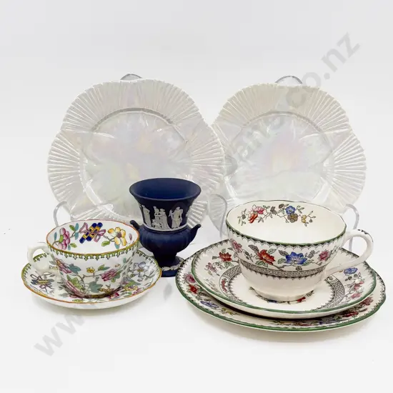 Copeland Spode China Trio together with Hammersley Cup & Saucer and Small Jasperware Vase