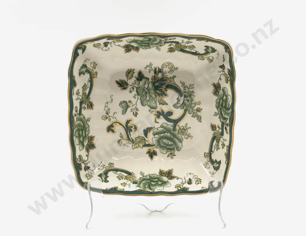 Square Masons "Chartreuse" Pattern Bowl Image 1++