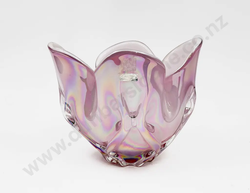 Japanese Hineri Art Glass Vase Image 1++