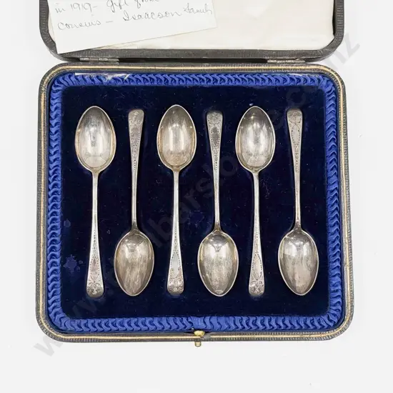 A Cased Set of Six S/S Teaspoons