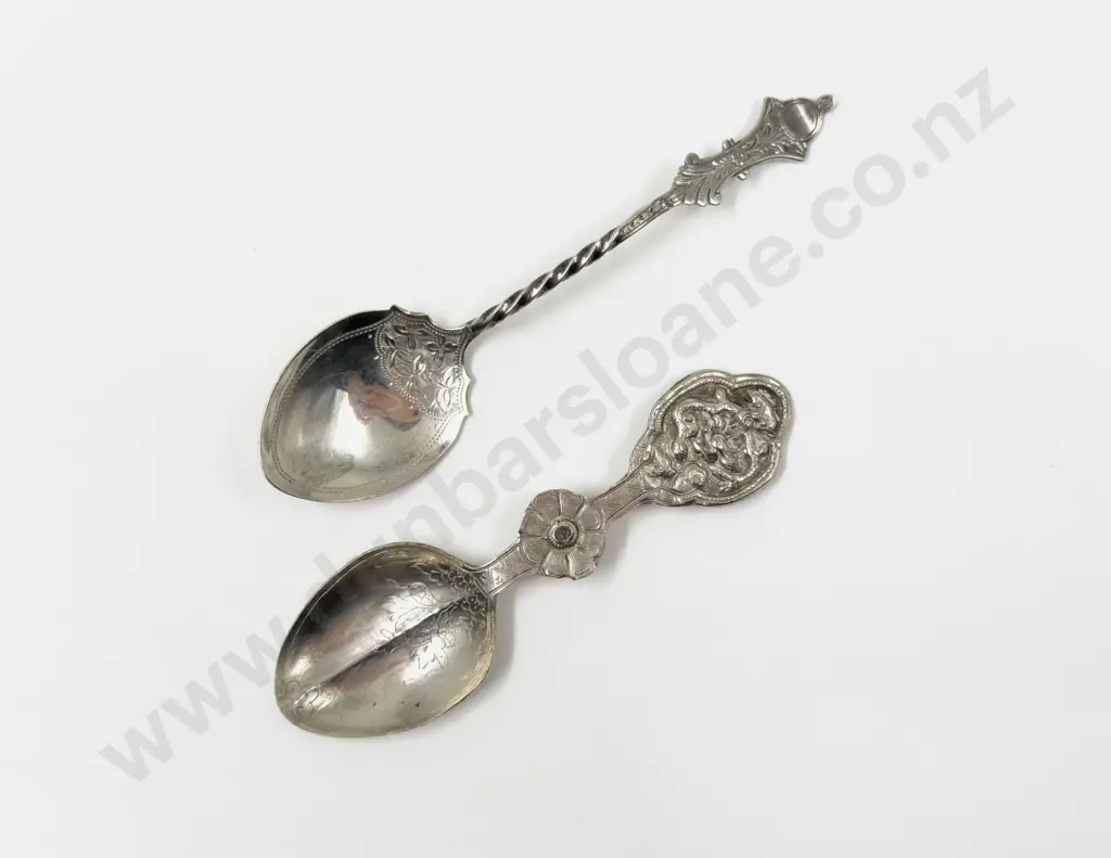 Two Vintage S/S Decorative Spoons Image 1++