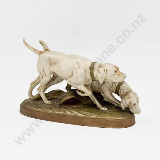 Royal Dux Hunting Dogs