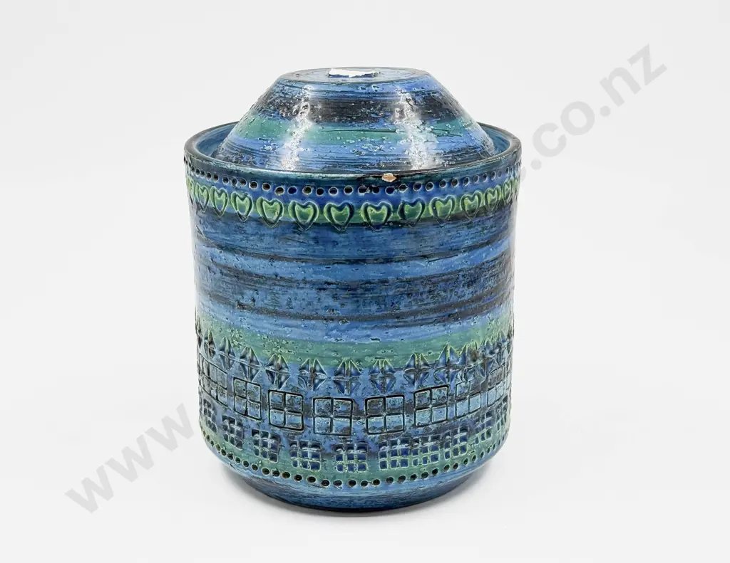 Bitossi Rimini Blue Large Lidded Storage Jar Image 1++