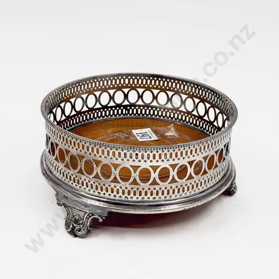 Footed S/P Wine Coaster