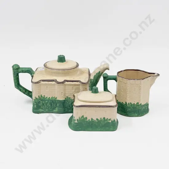 Three Pieces of John Haddock & Sons "Sunset Ware" Pattern China
