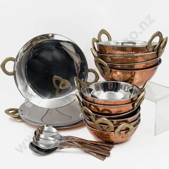 Tera India Metalware Part Dinnerset & Assorted Cutlery