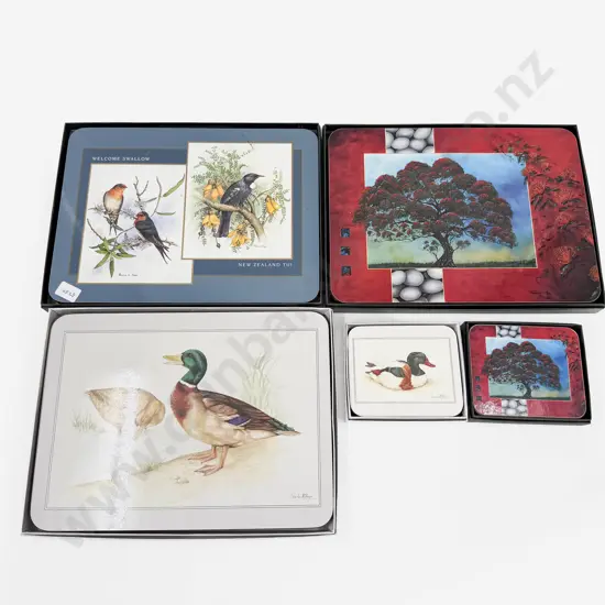Three Boxed Sets of Jason Placemats & Two Boxed Set of Coasters