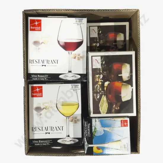 Qty of Assorted Boxed As New Glass Ware