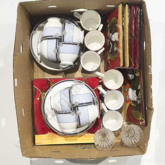 Box Qty of Assorted China & Modern Crockery