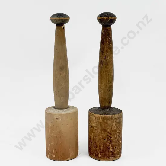 Pair of Vintage Wooden Kitchen Pounders