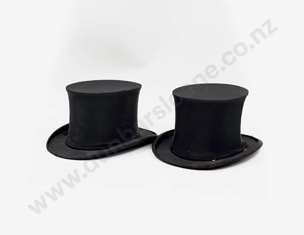 Pair of Vintage Collapsible Top Hats Image 1++