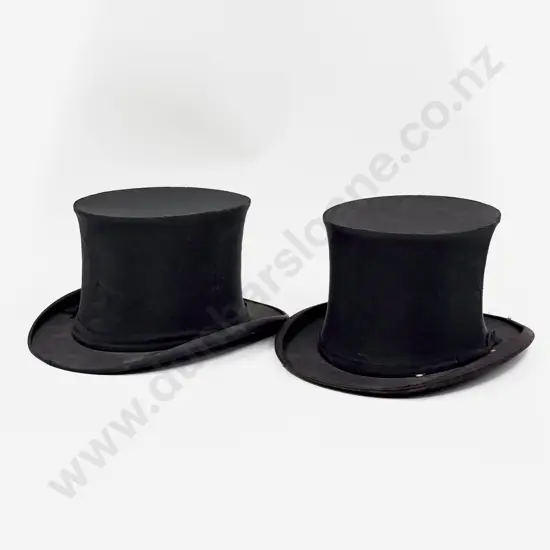 Pair of Vintage Collapsible Top Hats