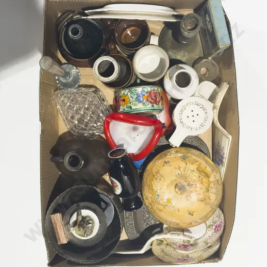 Box Qty of Assorted incl Fancy China Glassware etc