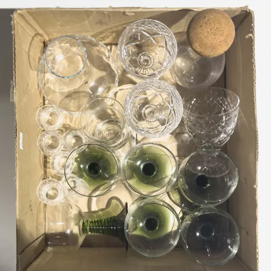 Box Qty of Assorted Crystal & Glassware