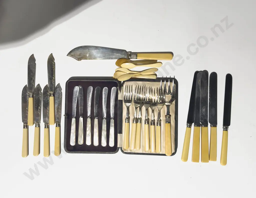 Qty of Assorted Bone Handled Cutlery & Others Image 1++