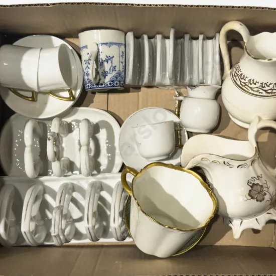 Small Qty of Assorted Fancy China incl Toast Racks and RD Coffee Cups & Saucers