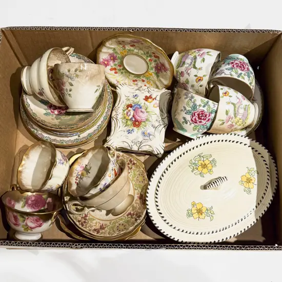 Box Qty of Assorted Fancy Tea China etc