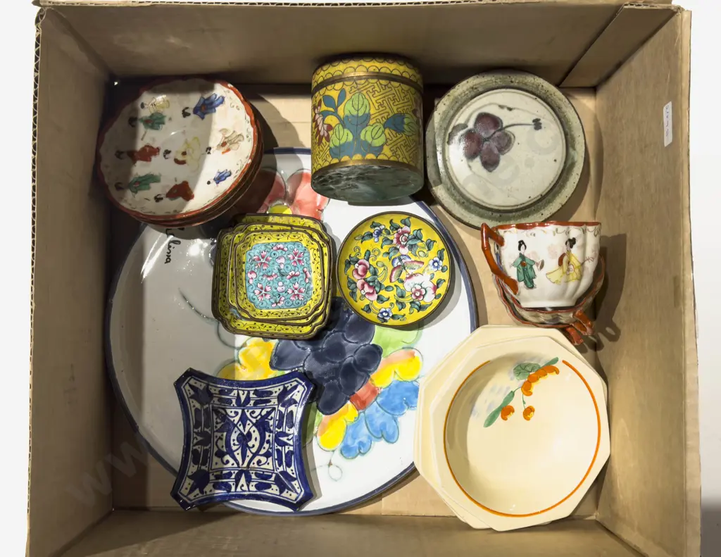Box Qty of Assorted incl Cloisonne etc Image 1++