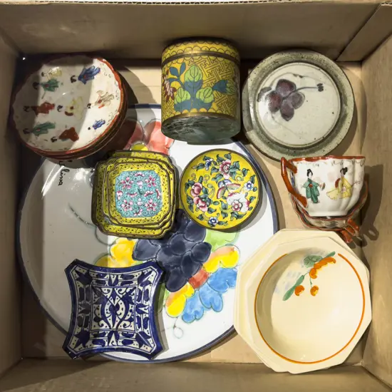 Box Qty of Assorted incl Cloisonne etc