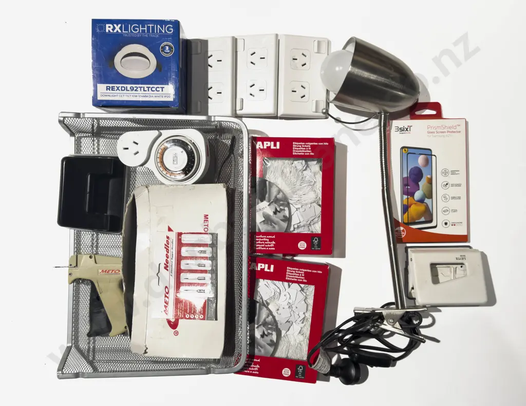 Qty of Assorted Office Accessories together with Anglepoise Clamp Based Lamp Image 1++