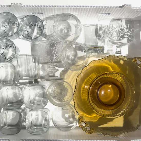 Box Qty of Assorted Glassware