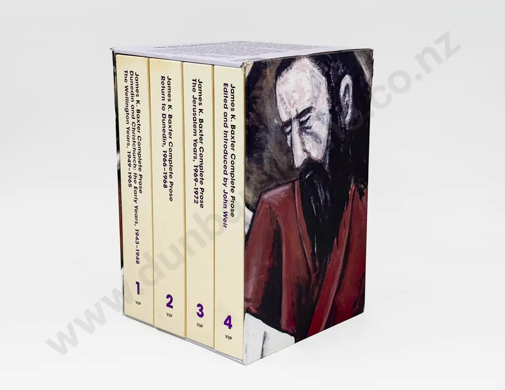 A Boxed Set of James K. Baxter Complete Prose - Four Volume Set Image 1++