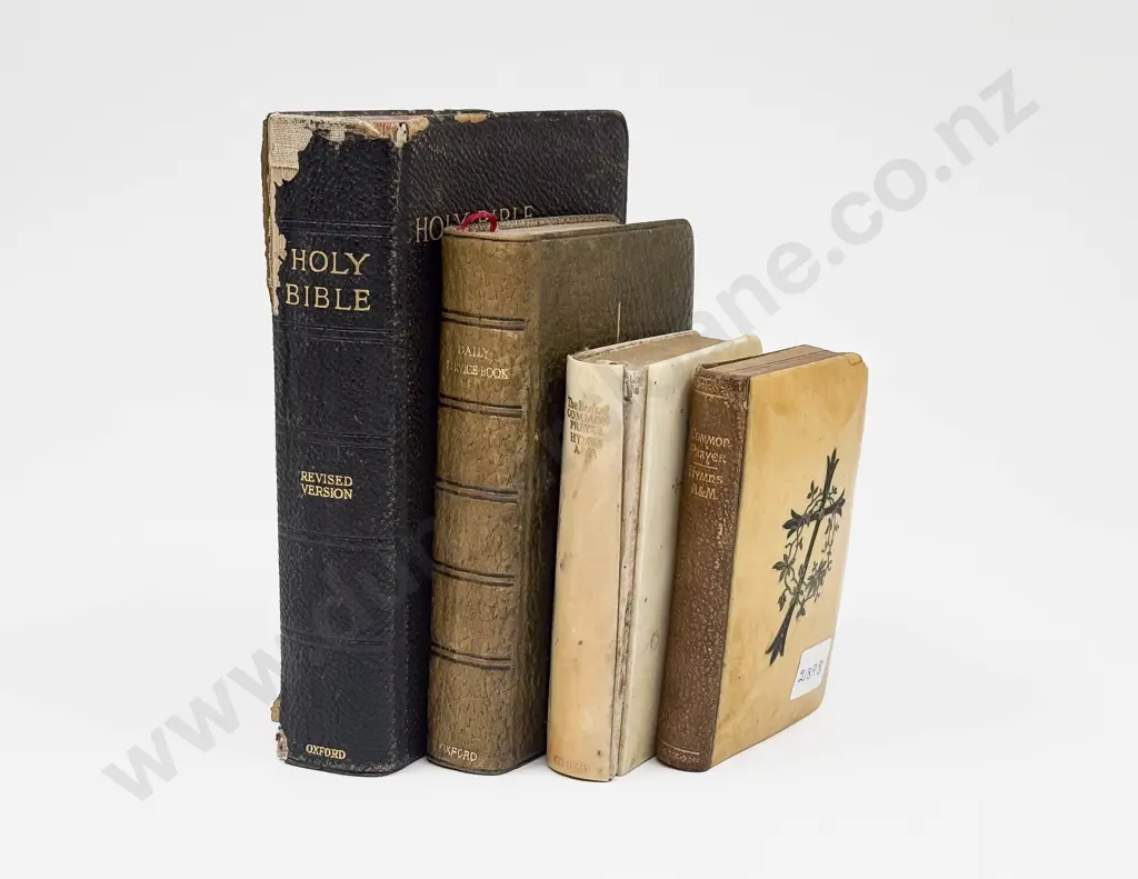 Four Assorted Vintage Prayer Books/Bibles Image 1++