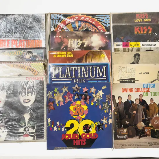 Quantity of Assorted Vinyl Records Including Kiss
