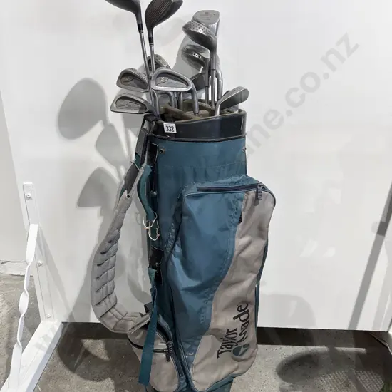 Qty of Assorted Golf Clubs with Golf Bag